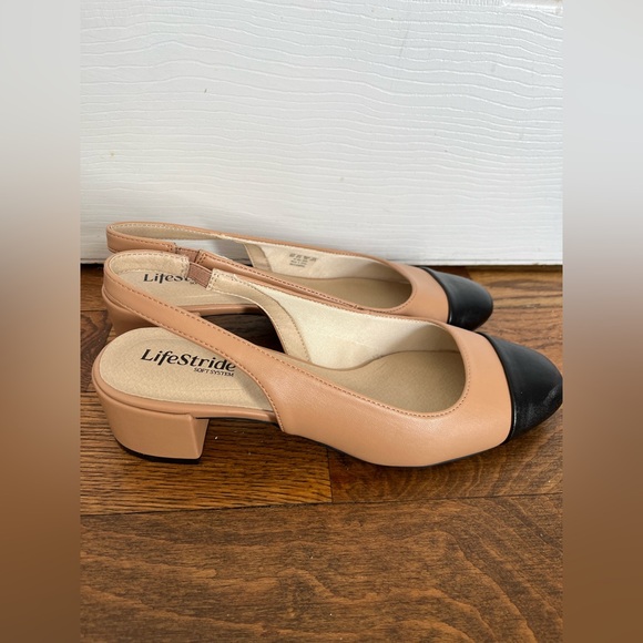 Life Stride Women's Two-Tone Slingback Heels - Picture 4 of 10